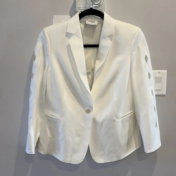 Akris Punto  Memphis Wave Blazer In White - Picture 4 of 10